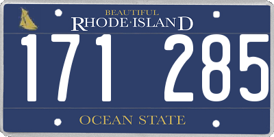 RI license plate 171285
