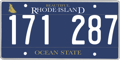 RI license plate 171287