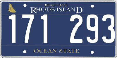 RI license plate 171293