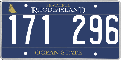 RI license plate 171296