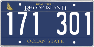 RI license plate 171301