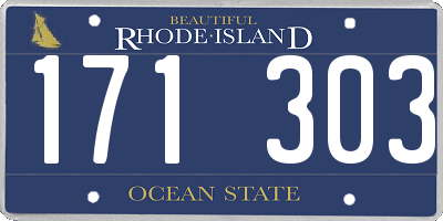 RI license plate 171303