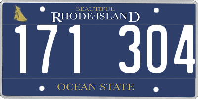 RI license plate 171304