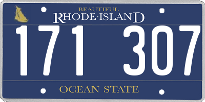 RI license plate 171307