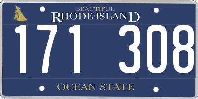 RI license plate 171308