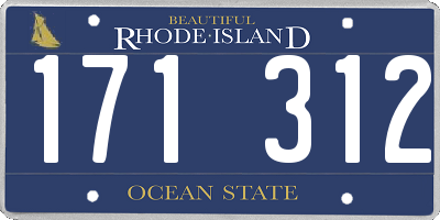RI license plate 171312
