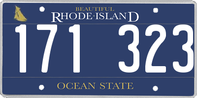 RI license plate 171323
