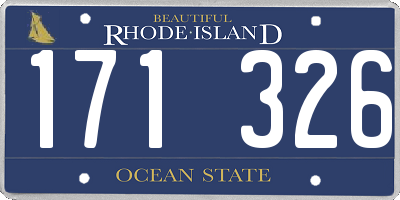 RI license plate 171326