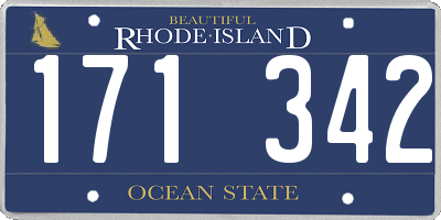 RI license plate 171342