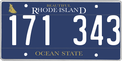 RI license plate 171343