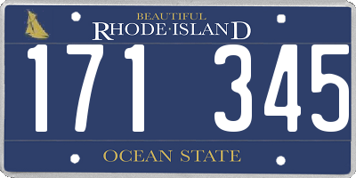 RI license plate 171345
