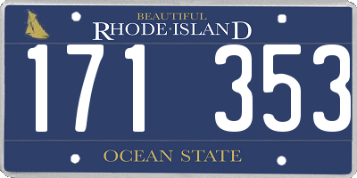RI license plate 171353