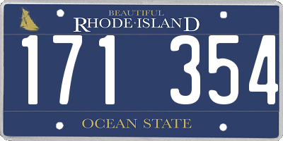 RI license plate 171354
