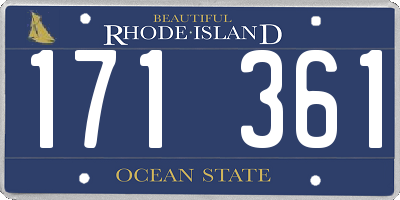 RI license plate 171361