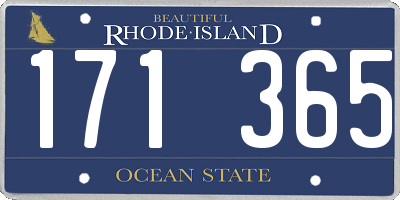 RI license plate 171365