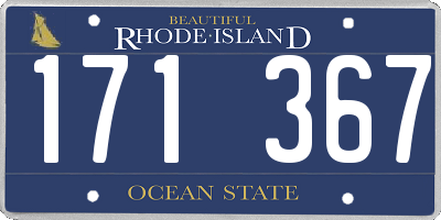 RI license plate 171367
