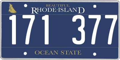 RI license plate 171377