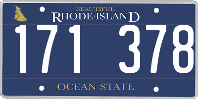 RI license plate 171378
