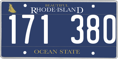RI license plate 171380