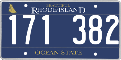 RI license plate 171382