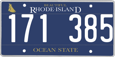 RI license plate 171385