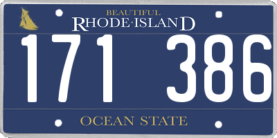 RI license plate 171386