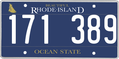 RI license plate 171389