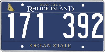 RI license plate 171392