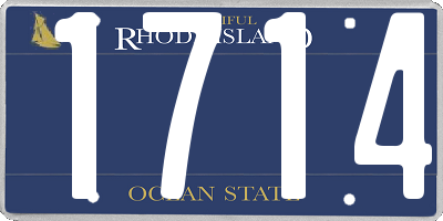 RI license plate 1714