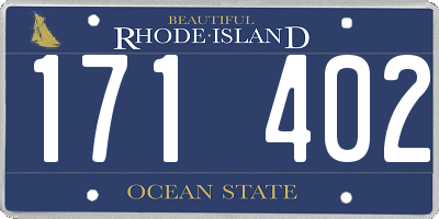 RI license plate 171402
