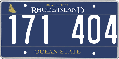 RI license plate 171404