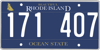 RI license plate 171407