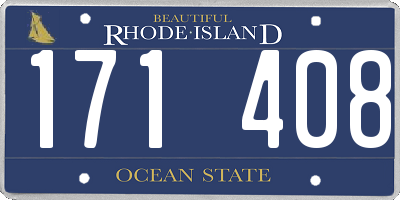 RI license plate 171408