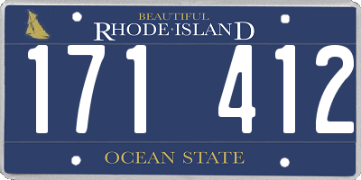 RI license plate 171412