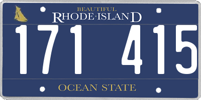 RI license plate 171415