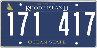 RI license plate 171417