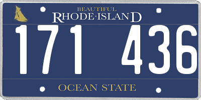 RI license plate 171436