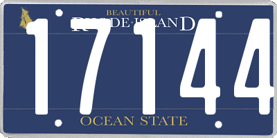 RI license plate 17144