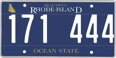 RI license plate 171444