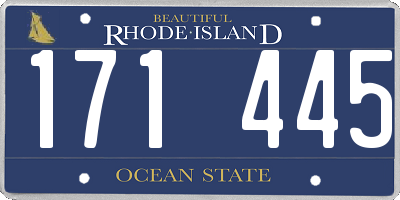 RI license plate 171445