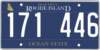 RI license plate 171446
