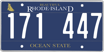 RI license plate 171447