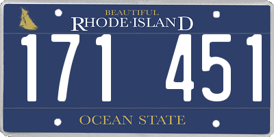 RI license plate 171451