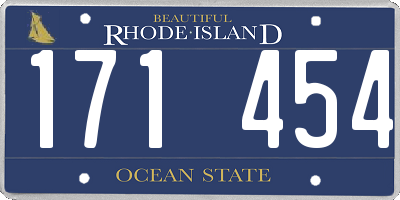 RI license plate 171454