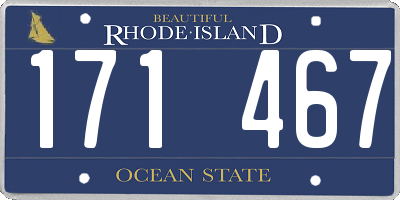 RI license plate 171467