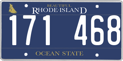 RI license plate 171468