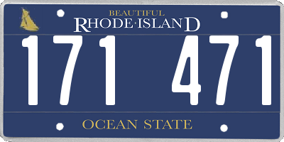 RI license plate 171471