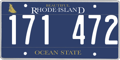RI license plate 171472