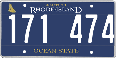 RI license plate 171474
