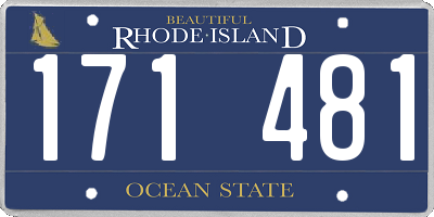 RI license plate 171481